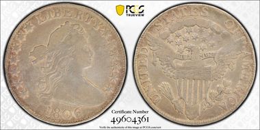 1806 50C 6 over Inverted 6 N1