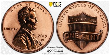 2019-W 1C Shield - Reverse Proof PR68