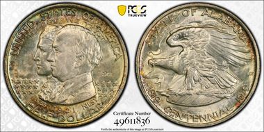 1921 50C Alabama, 2X2 MS66+