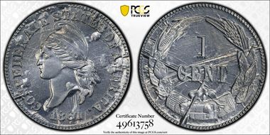 (1961) CSA 1C Bashlow Restrike, Al MS64