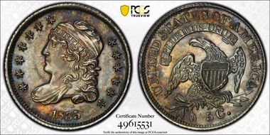 1835 H10C Small Date, Small 5C MS62