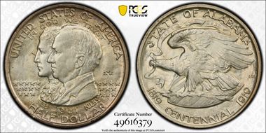 1921 50C Alabama, 2X2 MS64