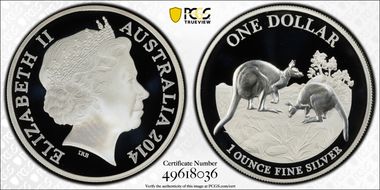 2014 $1 Kangaroo First Sightings PR69DCAM