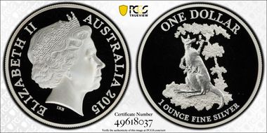 2015 $1 Kangaroo Ag PR69DCAM