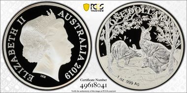 2019 $1 Kangaroo Ag- Seasons Change PR70DCAM