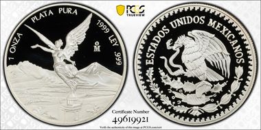 1999-Mo Onza Libertad Ag PR69DCAM