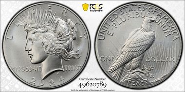 2024 $1 Peace Dollar MS70