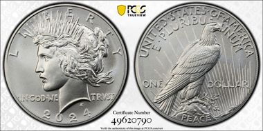 2024 $1 Peace Dollar MS69