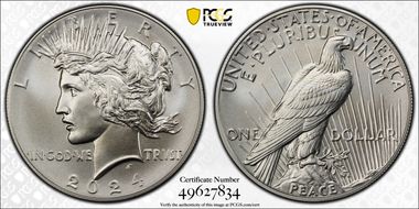 2024 $1 Peace Dollar First Strike MS69