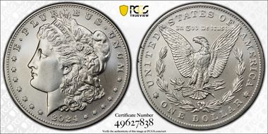 2024 $1 Morgan Dollar First Strike MS70