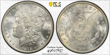 1878 7TF $1 Reverse of 1879 MS62