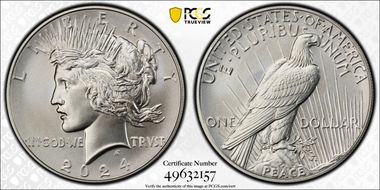 2024 $1 Peace Dollar First Strike MS70