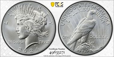 2024 $1 Peace Dollar First Strike MS70