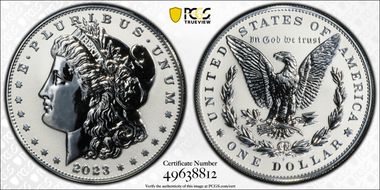 2023-S $1 Peace Dollar Rev PR Two-Coin Reverse Proof Set PR70