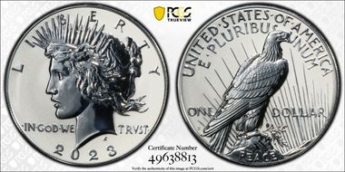 2023-S $1 Morgan Dollar Rev PR Two-Coin Reverse Proof Set PR70