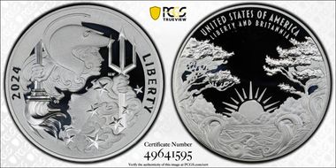 2024-P Medal Liberty & Britannia Ag PR69DCAM