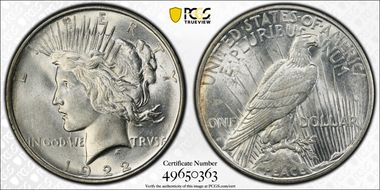 1922-D $1 AU55