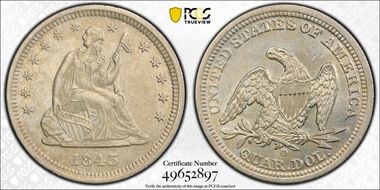 1843-O 25C AU55