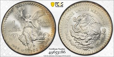 1984-Mo Onza Libertad Ag MS68