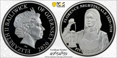 2020 £5 Florence Nightingale PR68DCAM