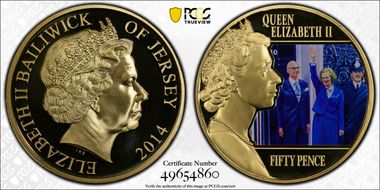 2014 50p Margaret Thatcher PL70