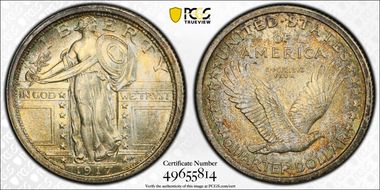 1917 25C Type 1 MS67FH