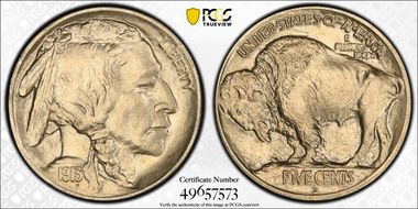 1913-D 5C Type 1 MS66