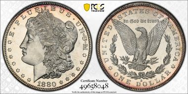 1880-S $1 MS67