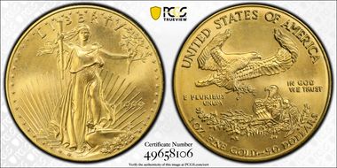 1999 $50 Gold Eagle MS69