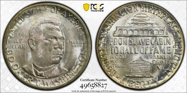 1946-D 50C Booker T. Washington MS67
