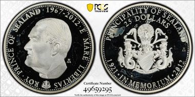 2012 $25 Passing of Prince Roy I PR66DCAM