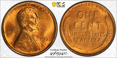 1953 1C MS67RD