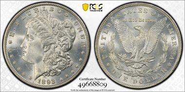 1893 $1 MS65+ 
