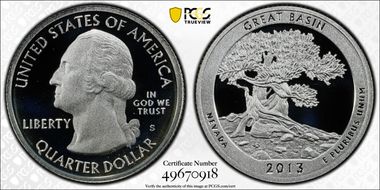 2013-S 25C Great Basin NP - Silver PR69DCAM