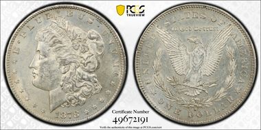 1878-S $1 VAM 27 Long Arrow Shaft MS61