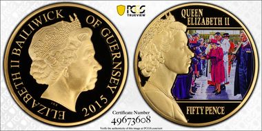 2015 50p Royal Maundy Service PR70DCAM