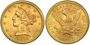 1885-S $5 MS63