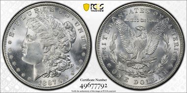 1887 $1 MS67