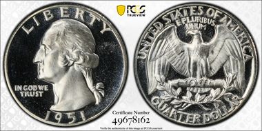 1951 25C PR66DCAM