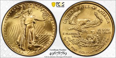 1988 $5 Gold Eagle MS70