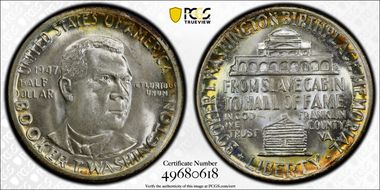 1947 50C Booker T. Washington MS67+