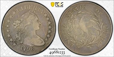 1798 $1 Small Eagle, 15 Stars VF30