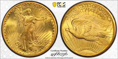 1908-S $20 MS66