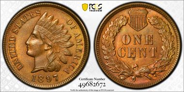 1897 1C MS64RB
