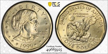 1999-D SBA$1 MS68