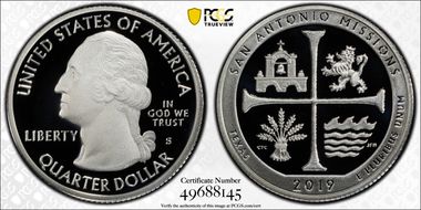 2019-S 25C San Antonio Missions NP - Silver Limited Edition Proof Set PR69DCAM