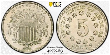 1868 5C DDO FS-103 MS62