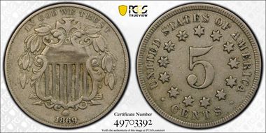 1869 5C Missing Leaf (Rev IIa), F-116 XF40