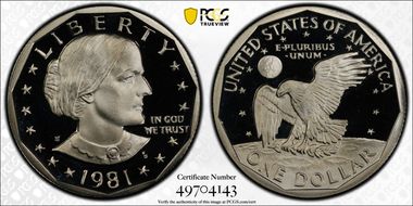1981-S SBA$1 Type 2 FS-501 PR69DCAM