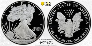 2010-W $1 Silver Eagle PR69DCAM